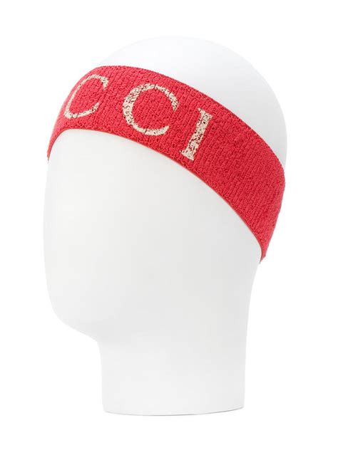 gucci red headband logo